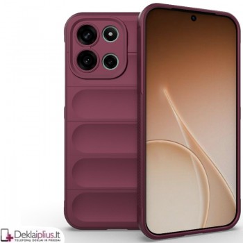 Magic Shield guminis dėklas su kameros apsauga - bordo spalvos (Oneplus Nord 6)